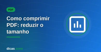 Tela de computador mostrando como comprimir PDF e reduzir o tamanho do arquivo com uma ferramenta online gratuita