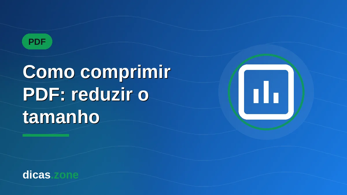Tela de computador mostrando como comprimir PDF e reduzir o tamanho do arquivo com uma ferramenta online gratuita