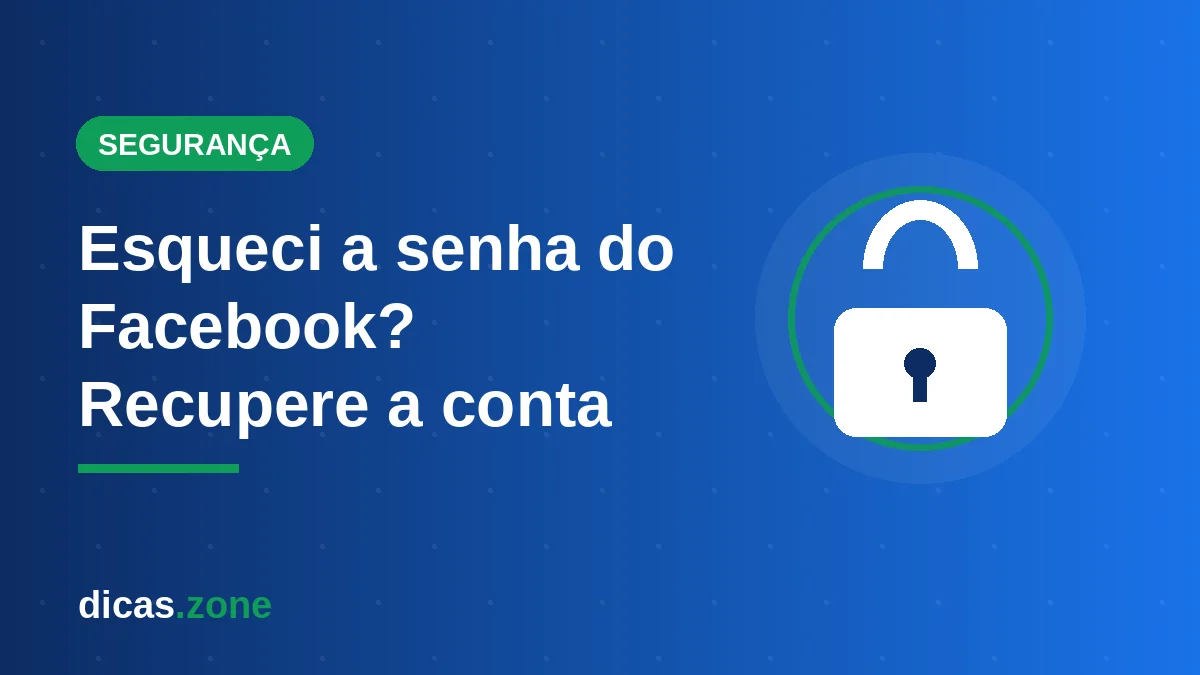 Tela de recuperação de senha do Facebook em um celular, ilustrando como recuperar a conta pela via oficial