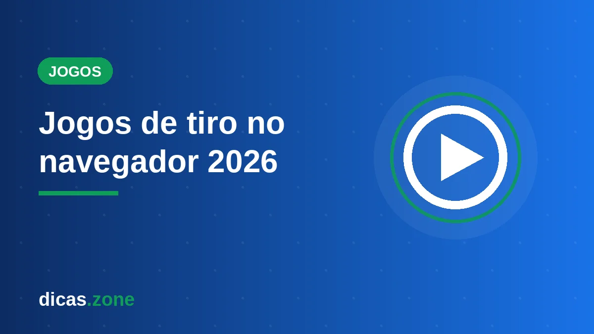 Ilustração de jogos de tiro no navegador grátis para jogar sem baixar em 2026