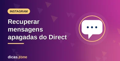 Ilustração: balão de conversa do Instagram Direct — recuperar mensagens apagadas
